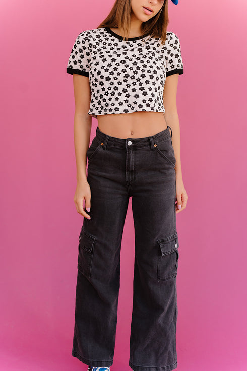 Electric Bloom Top // Bone